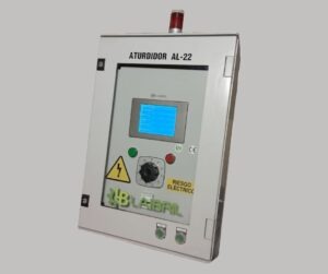 Aturdidor eléctrico porcino AL-22 de Laibril con pantalla táctil para mataderos