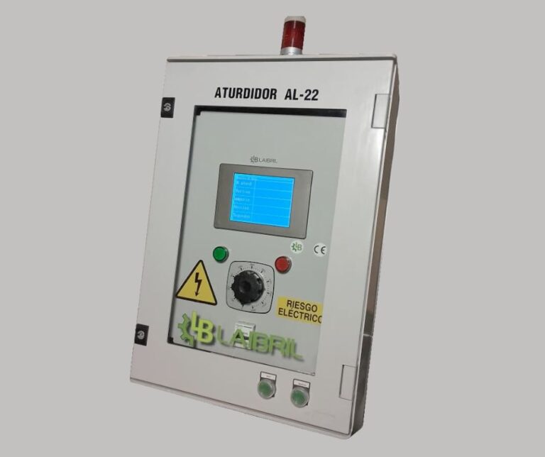 Aturdidor eléctrico porcino AL-22 de Laibril con pantalla táctil para mataderos